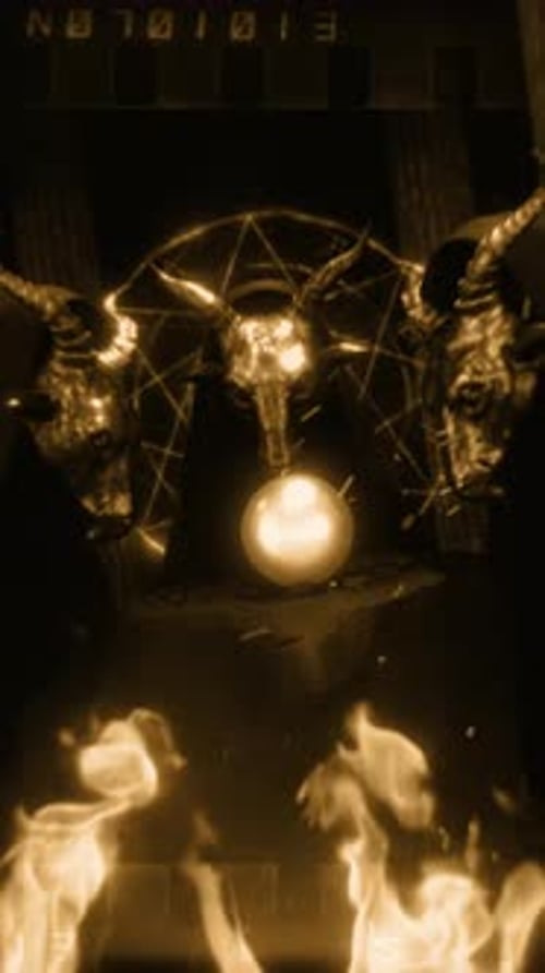 Grunge Occult Theme Reveal with Fire and Skulls