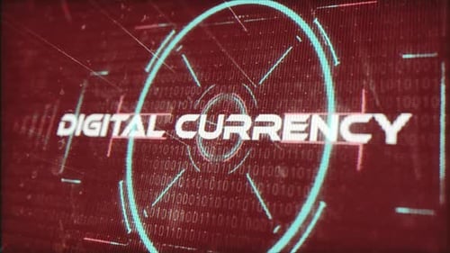 Futuristic Text Reveal with Glitch and HUD Elements