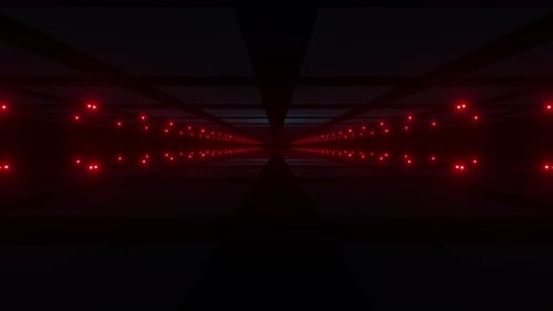 4 K Colored Lights Flashing Corridor
