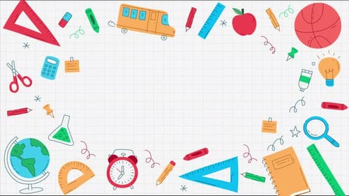 Back To School Animation Without Text 4K