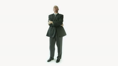 Senior caucasian man isolated on a white background