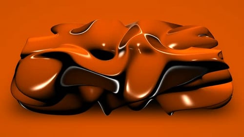 Fondo con placa de plasma naranja, exclusivo, reflexión, renderizado 3D, diseño único