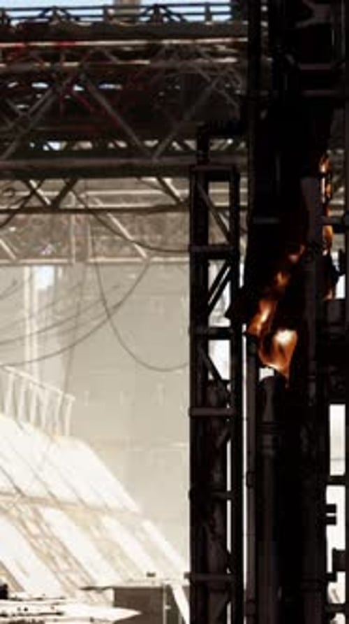 Pipes in Retro Factory or Plant Zone