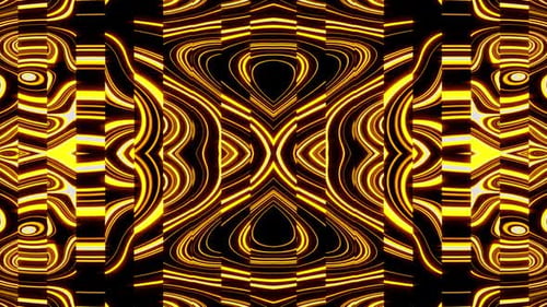 Golden Pattern Vj Loop For Party Animation