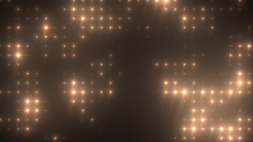 Abstrakte Discowand aus Gelbgold mit abstraktem Hintergrund mit Glühbirnen