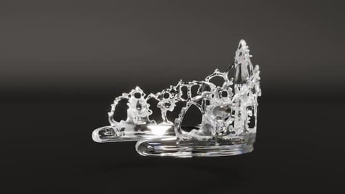 Clear Crystal Royal Crown Animation