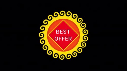 Vibrant Festive Offer Circular Badge Reveal