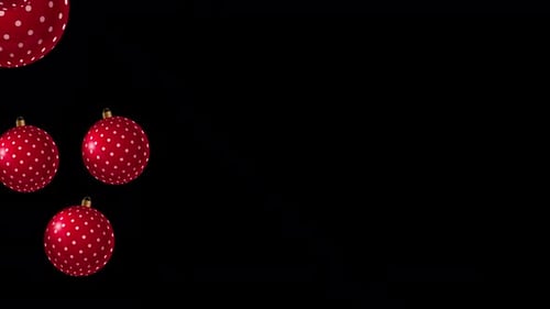 christmas balls transition with alpha channel - transparency