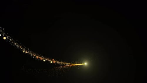 Particules scintillantes Flight Of Gold Bokeh avec canal Alpha