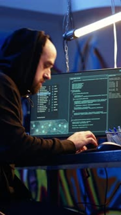 Focused Coder Working at Dual Screen Computer