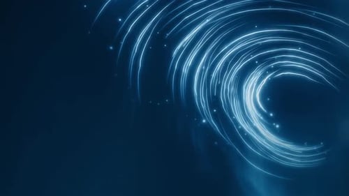 Blue Light Particle Swirl Vortex with Futuristic Energy Flow Animation
