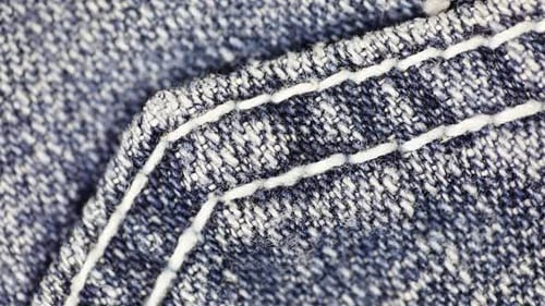 Blue Denim Jeans Texture - Jeans Background, Top View, Closeup