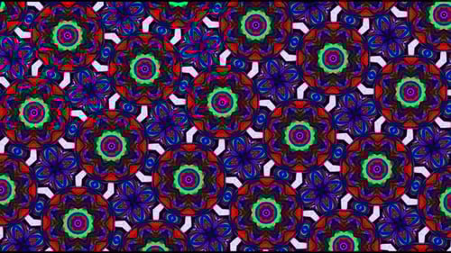 Vibrant Abstract Kaleidoscope Pattern Loop Background