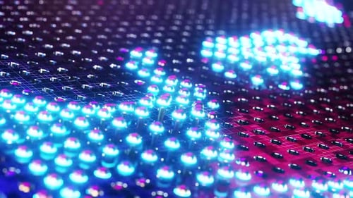 Futuristische Prozessorleuchten leuchten mit abstraktem Schaltungsdesign
