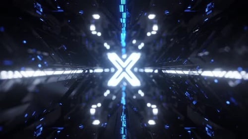 Fly through an x shaped tunnel