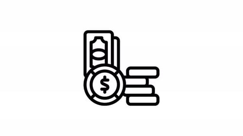 Animated Money Icon for Financial Concepts