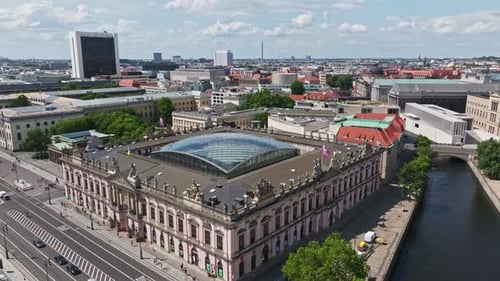 Aerial view of German Historical Museum in Berlin , Germany