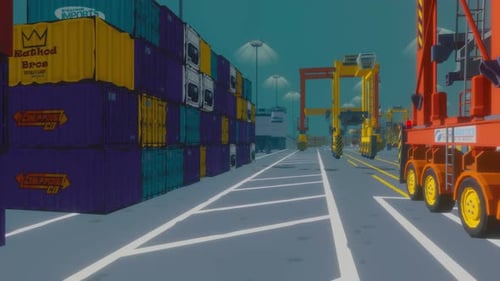 Werftfrachtcontainer und Seehafen