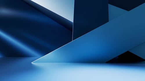 Abstract Blue Geometric Shapes Dynamic Motion Background