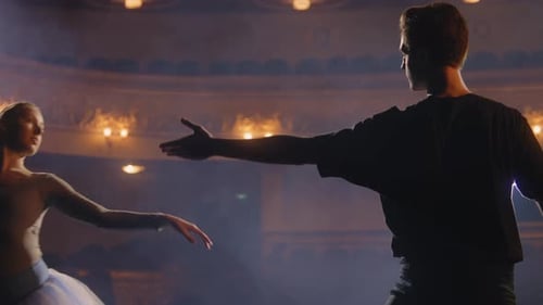 Ballet Dancers Performing Beautifully On Stage