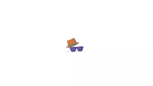 Animated Fedora Hat and Sunglasses Icon
