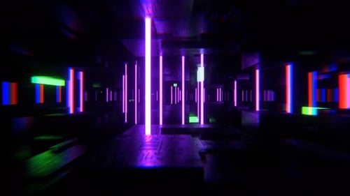 Purple And Green Neon Area With Chip Texture Background Vj Loop I 4K