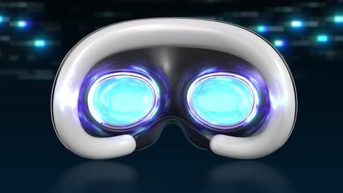Virtual Reality glasses lens view Loop 4k resolution