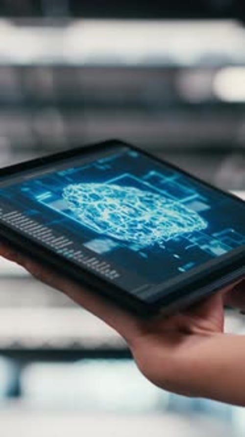 Vertical Video Optimizing AI Performance Devices and Team of Technicians in Data Center