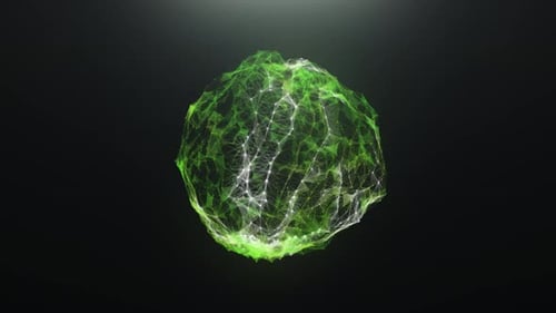 Green Abstract Ball Virus of Plexus