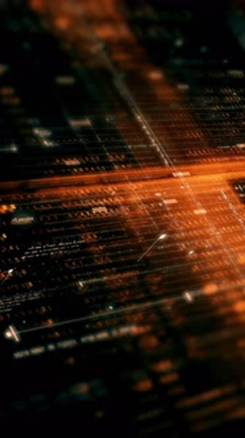 Futuristic Screen Display Data Matrix Simulation Background 08