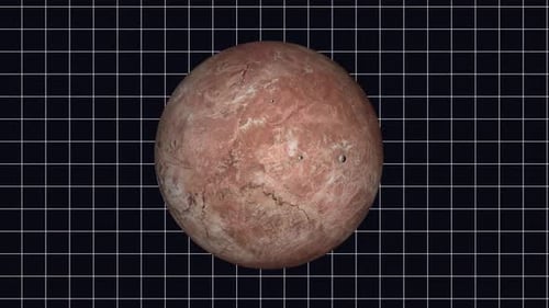 Fictional MAKEMAKE planet Rotating on space or galaxy and stars milky way. 1898