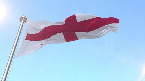Georgia Flag Waving In The Sky