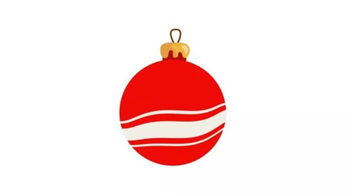 Modern Christmas Ornament Animation with Glow Effect