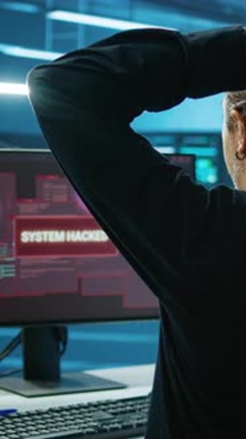 Vertical Video Admin in Server Hub Panicked By Valuable Data Threatened By Hacking Attack