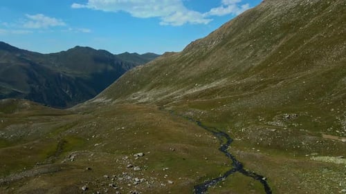 Mountains and plateau with drone footage