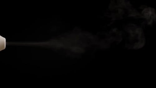 Diffuser Diffusing Steam on Black Background