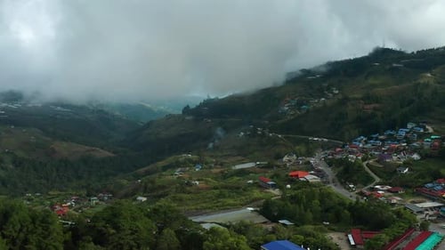 Aerial view of Kundasang, Sabah