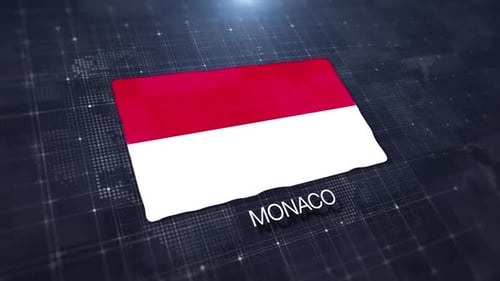 Monaco Flag Displaying