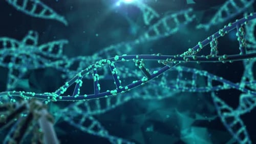 Abstract 3D DNA Strand Animation for Science and Medical Research