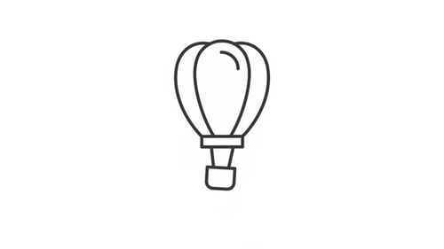 Animated air balloon icon