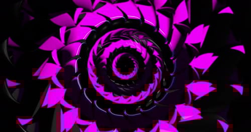 Fond de tunnel rotatif abstrait 3D VJ 4K 016
