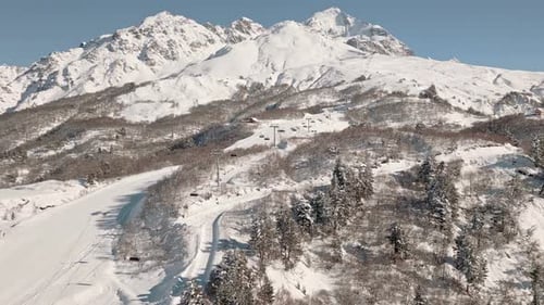 Chvabiani Chairlift In Tetnuldi Ski Resort