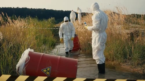 Scientists Examining Hazardous Waste in Rural Area