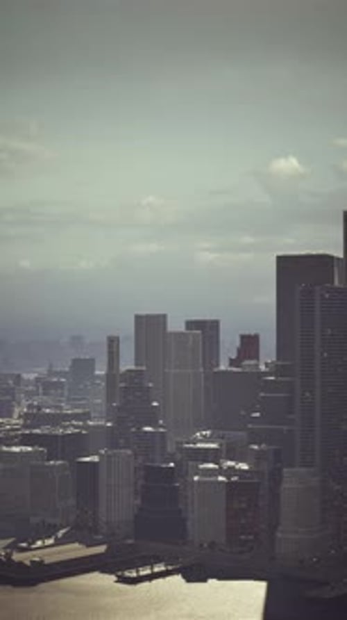 Cityscape View From Tall Building