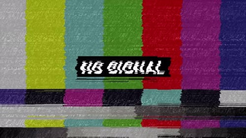 No Signal Animated Static Background With Glitch And Video Damage