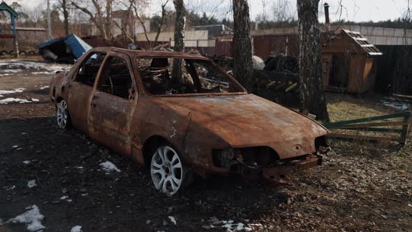 Civilian Bombed Destroyed Car Aftermath Shell, Vehicles Stock Footage ...