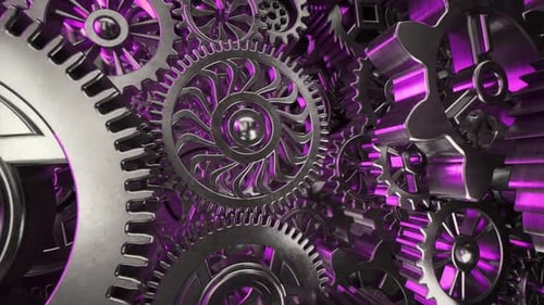 Gears 3D Mechanical Background 11