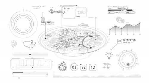 Animação de Infográficos sobre geolocalização e drones no canal Alpha
