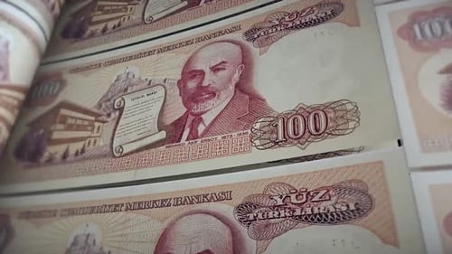 100 Lira Turkey Banknotes