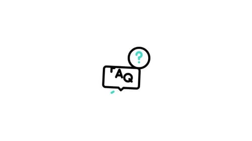 Animated FAQ Chat Bubble Icon in Flat Design Style